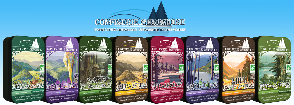 Boites de poches de la Confiserie Géromoise